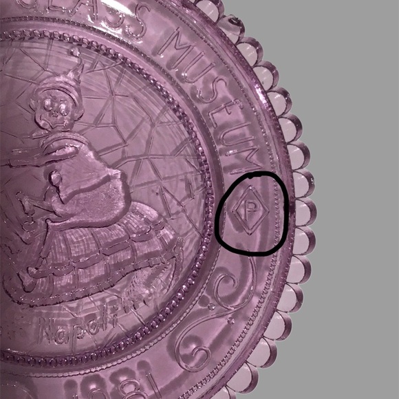 Vtg. PAIRPOINT NEW BEDFORD GLASS MUSEUM Cup Plate 1981 Lavender Napoli - Picture 5 of 6